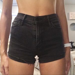 Hollister black jean shorts